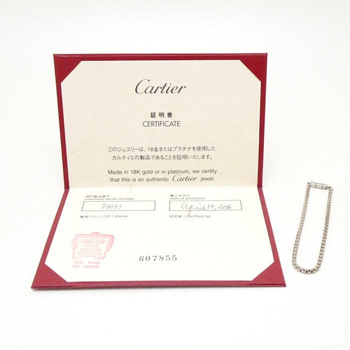 Cartier Tank Chain Bracelet K18WG White Gold