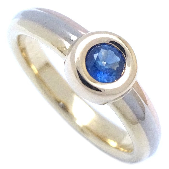 Cartier Monostone Sapphire Ring K18 Gold