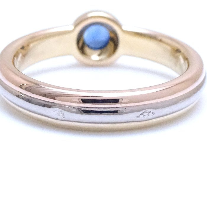 Cartier Monostone Sapphire Ring K18 Gold