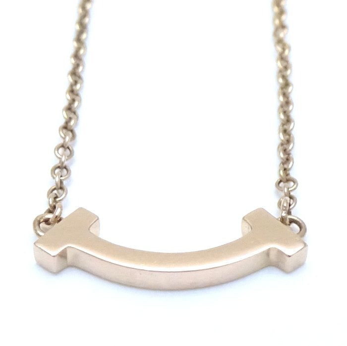 Tiffany & Co T Smile Necklace Mini Rose Gold