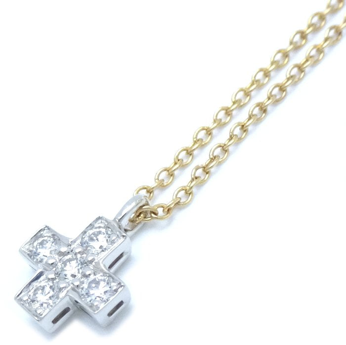 Tiffany & Co Diamond Necklace K18YG Yellow Gold Pt950 Platinum