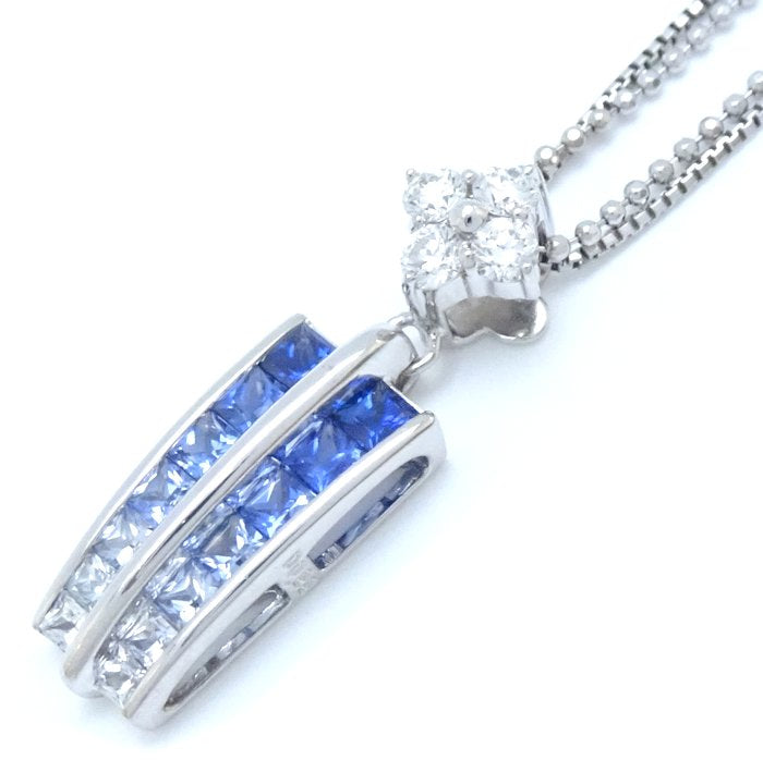 LUCCIOLA Sapphire Diamond Necklace K18WG