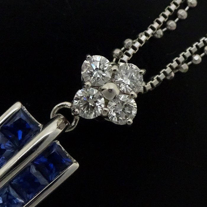 LUCCIOLA Sapphire Diamond Necklace K18WG