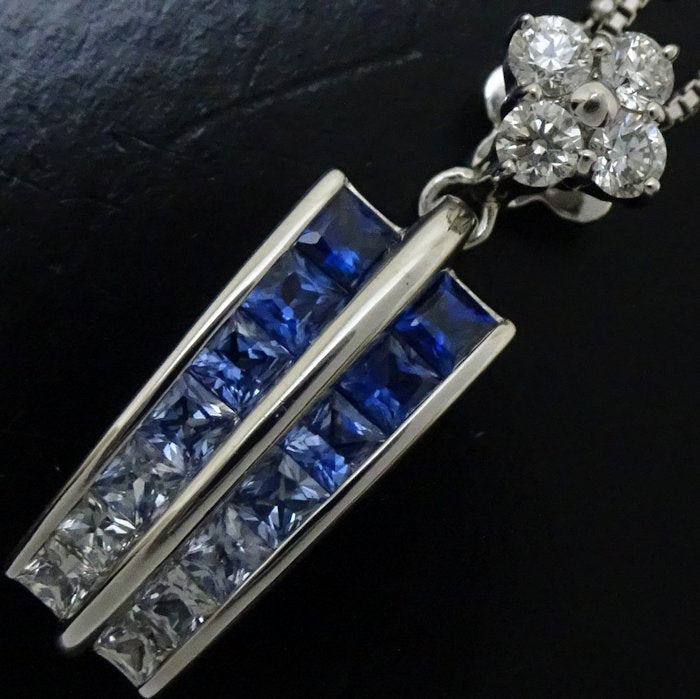 LUCCIOLA Sapphire Diamond Necklace K18WG