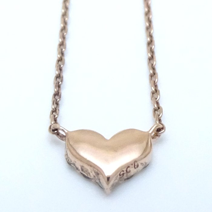 THE KISS Heart Necklace Diamond K10PG Pink Gold