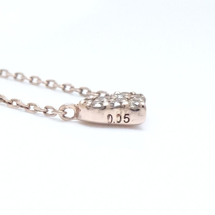 THE KISS Heart Necklace Diamond K10PG Pink Gold