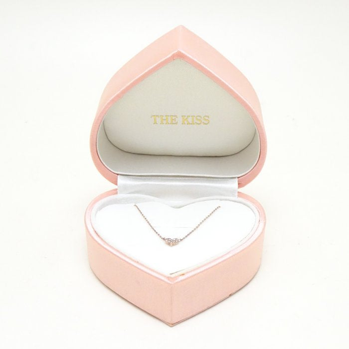 THE KISS Heart Necklace Diamond K10PG Pink Gold