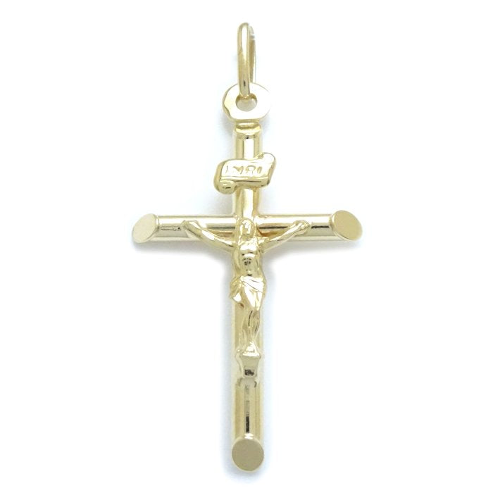 UNOAERRE K18YG Gold Rosary Cross Pendant