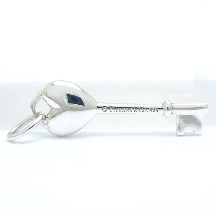 Tiffany & Co Silver 925 Diamond Heart Key Pendant