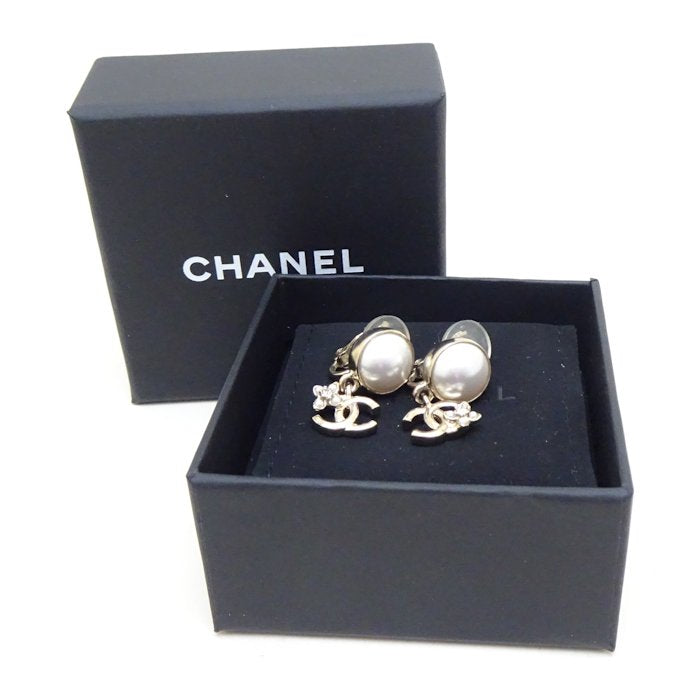 Chanel Coco Mark Earrings C23K Gold Plated