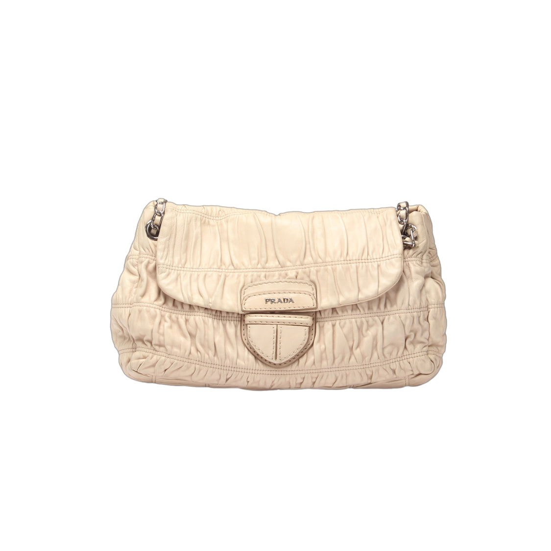 Nappa Gaufre Flap Shoulder Bag