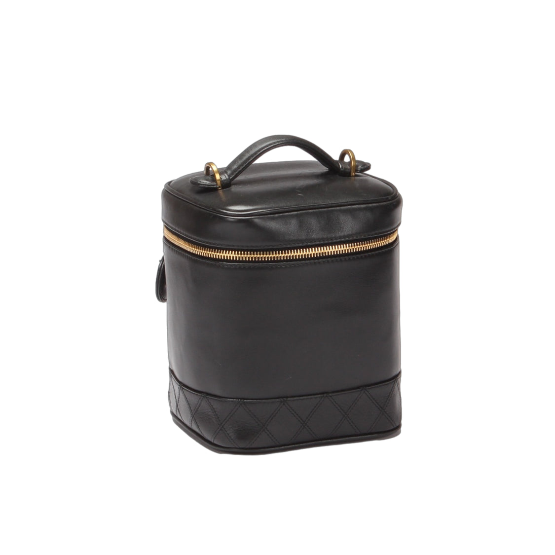 Leather Vertical Vanity Bag