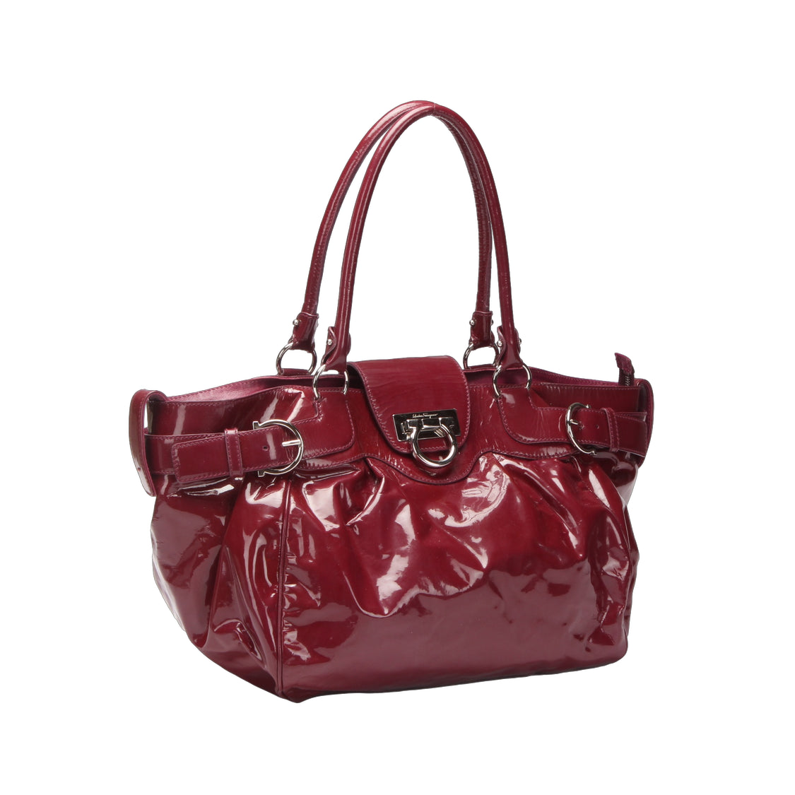Gancini Marisa Patent Leather Shoulder Bag AB-21 A049