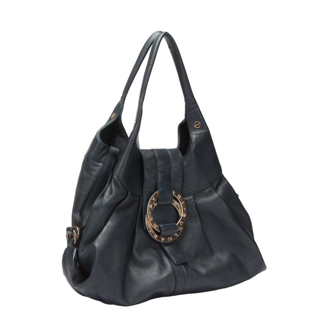 Bvlgari Leather Chandra Hobo Bag Leather Handbag in Good Condition