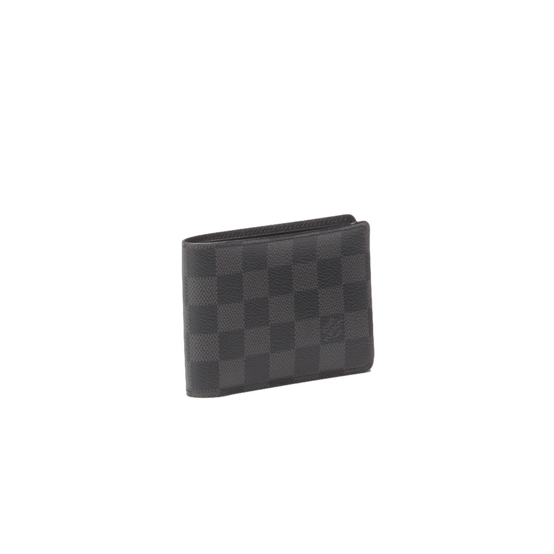 Louis Vuitton Damier Graphite Portefeuille Slender Canvas Short Wallet N63261 in Good Condition