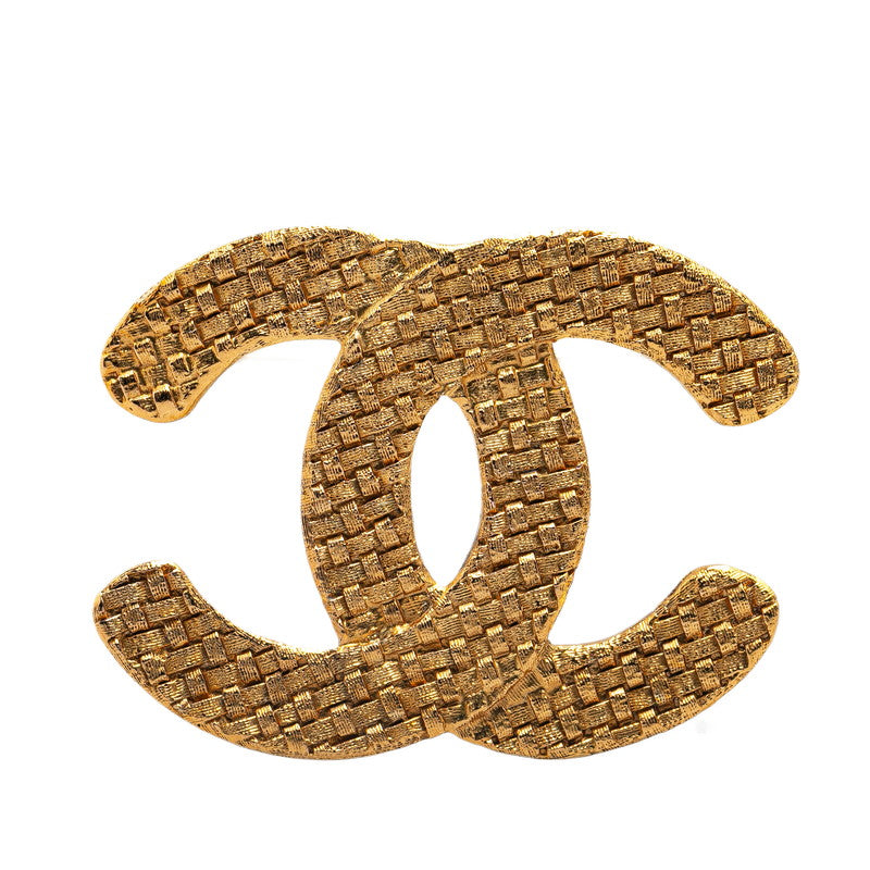 Chanel Vintage Coco Mark Gold Brooch