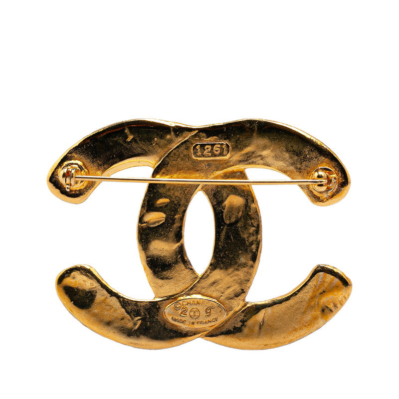 Chanel Vintage Coco Mark Gold Brooch