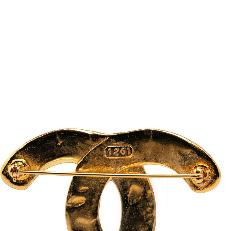 Chanel Vintage Coco Mark Gold Brooch