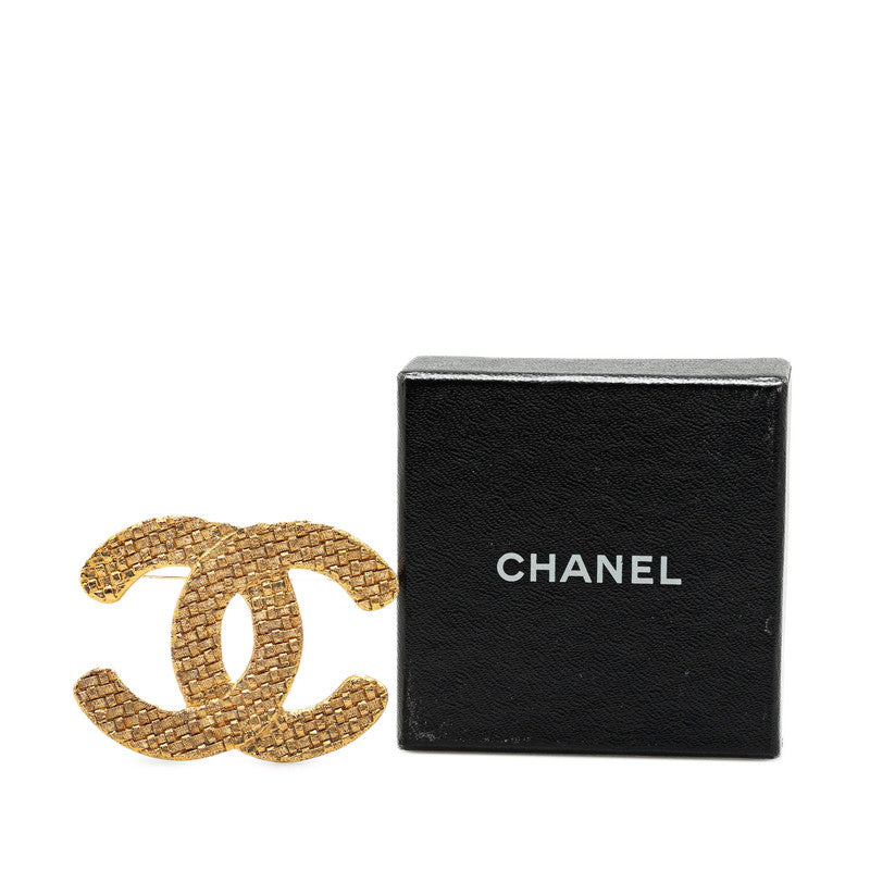 Chanel Vintage Coco Mark Gold Brooch