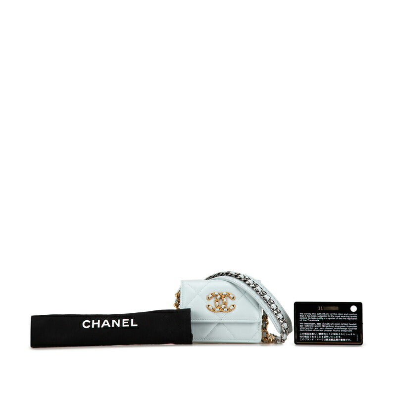 Chanel Matelasse 19 Coco Mark Chain Wallet