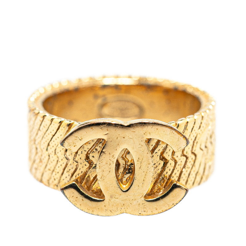 Chanel Coco Mark Gold Plated Ring in Very Good Condition