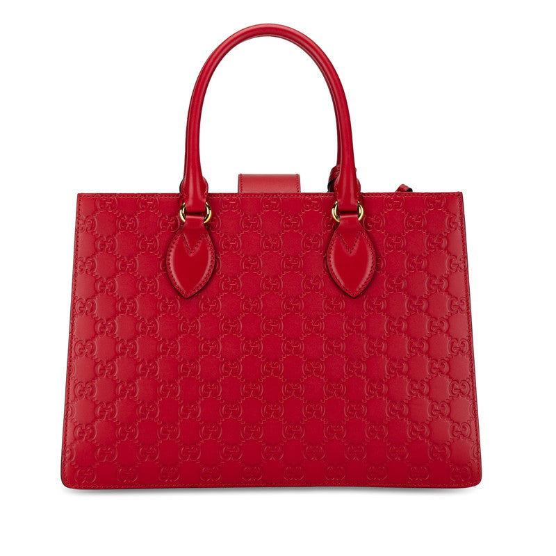 Gucci Leather Guccissima 2WAY Handbag 428207 Red in Great Condition