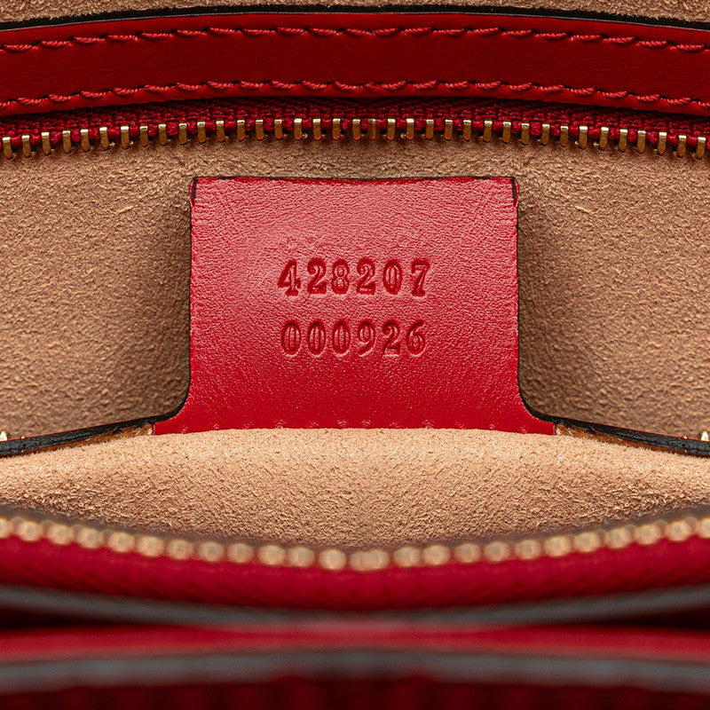 Gucci Leather Guccissima 2WAY Handbag 428207 Red in Great Condition