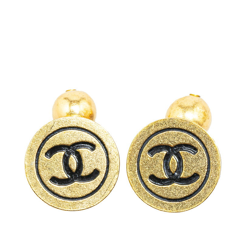 Chanel Vintage Coco Mark Gold Cuffs