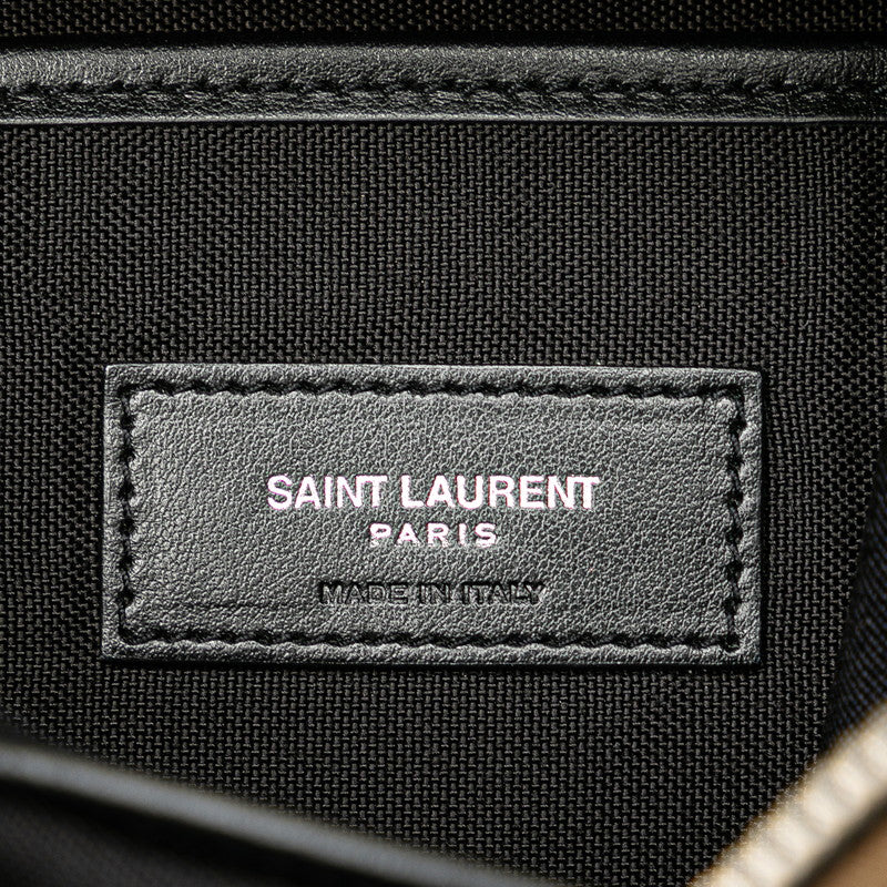 Saint Laurent Camouflage Canvas Leather Backpack