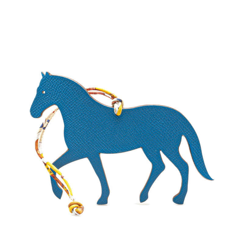 Hermes Petit Ash Horse Charm Cobalt Sanguine