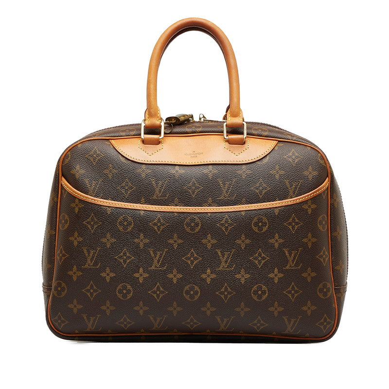 Louis Vuitton Monogram Deauville Handbag M47270 Brown PVC Leather