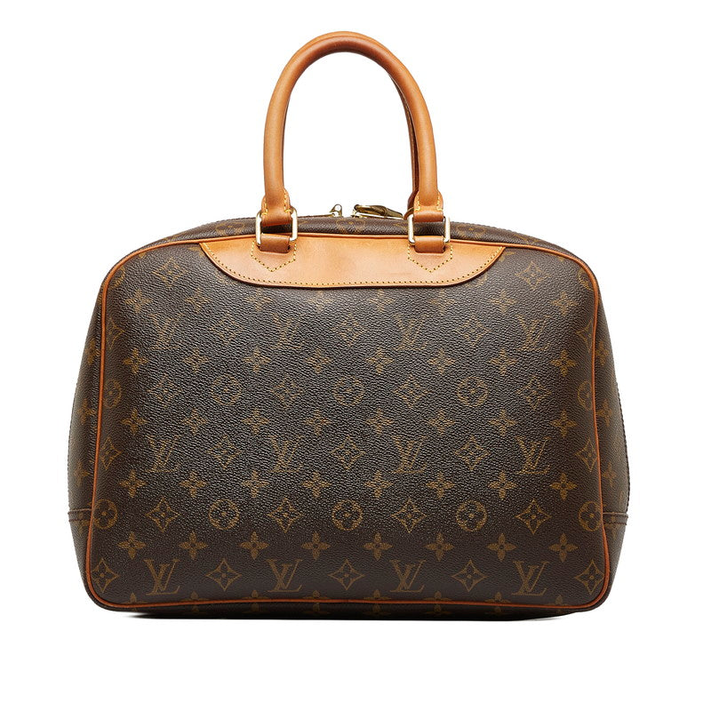 Louis Vuitton Monogram Deauville Handbag M47270 Brown PVC Leather