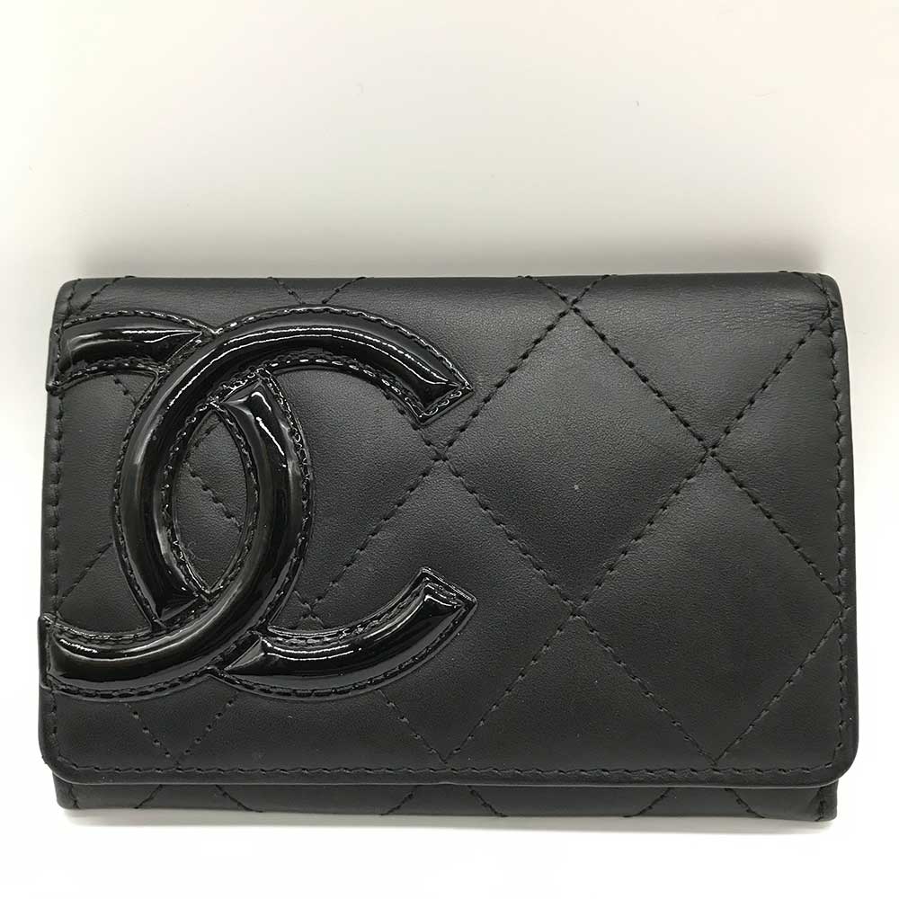 Chanel Cambon Line Card Case Black