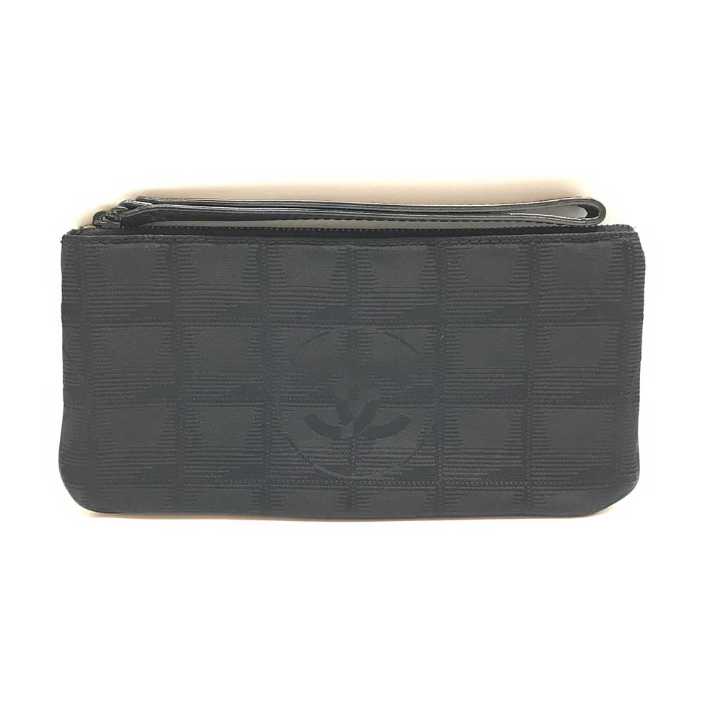 Chanel Nylon New Travel Line Multi Pouch Black in Very Good Condition