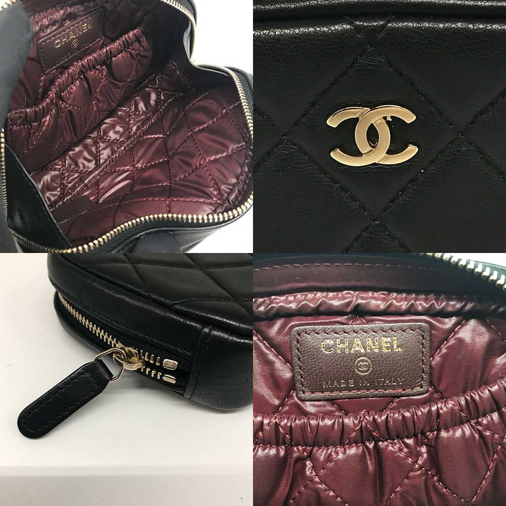 Chanel Matelasse Lambskin Pouch Black