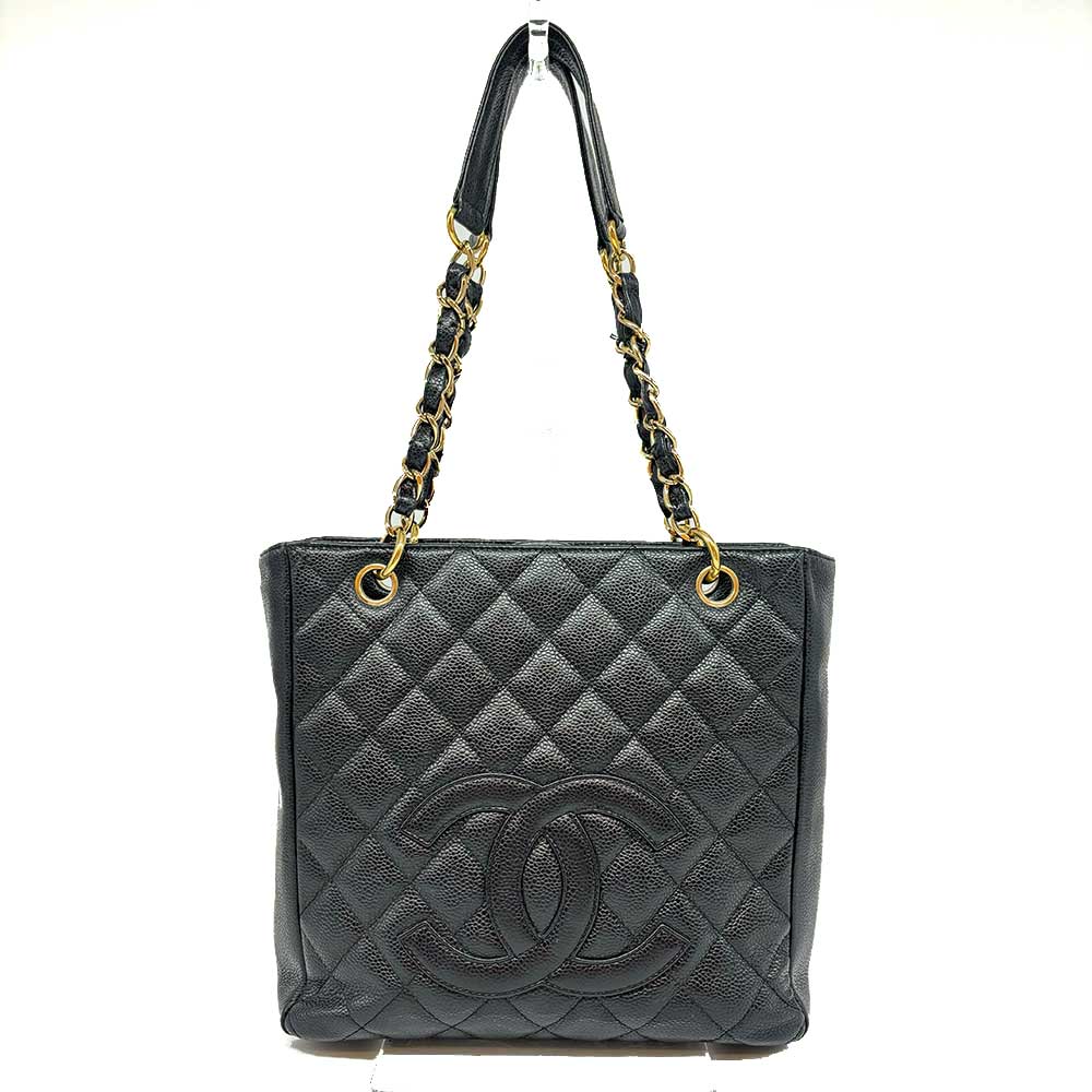 Chanel Caviar Skin Chain Shoulder Tote Bag in Very Good Condition