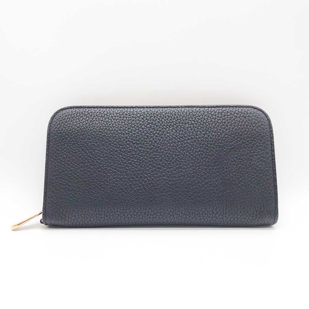 Dior Leather Diorissimo Zip-Around Long Wallet Black in Great Condition