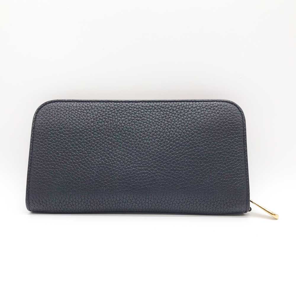 Dior Leather Diorissimo Zip-Around Long Wallet Black in Great Condition