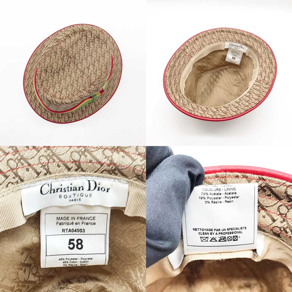 Dior Canvas Leather Rastatrotter Hat