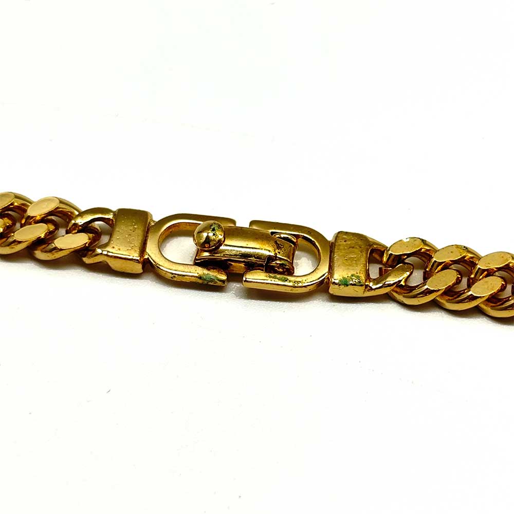 Dior Logo Plate Bracelet Gold in Very Good Condition