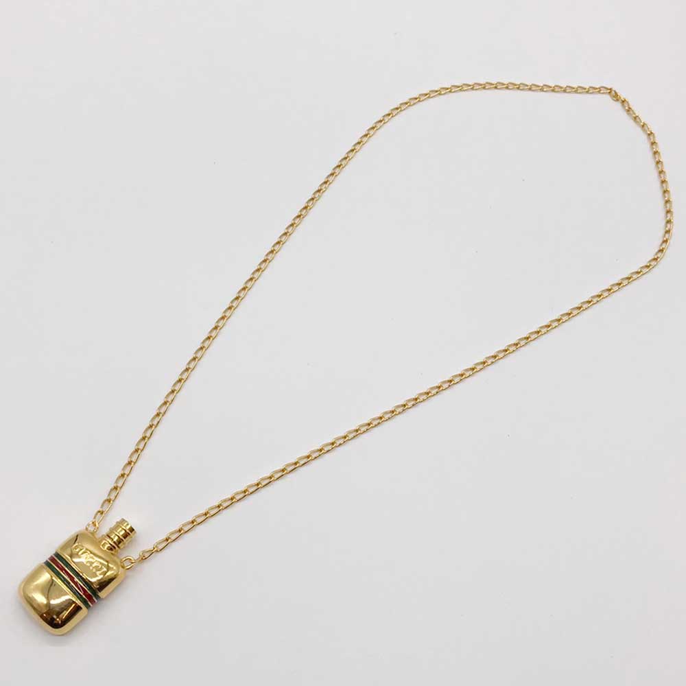 Gucci Metal Bottle Motif Necklace in Very Good Condition