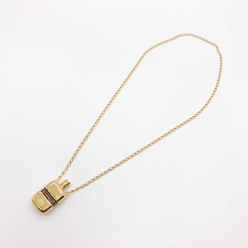 Gucci Metal Bottle Motif Necklace in Very Good Condition