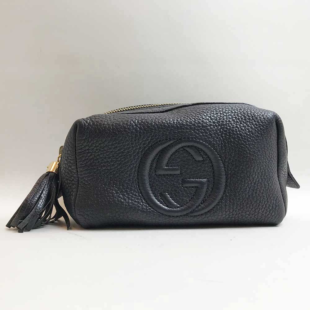 Gucci Leather Soho Cosmetic Pouch 308636 in Very Good Condition