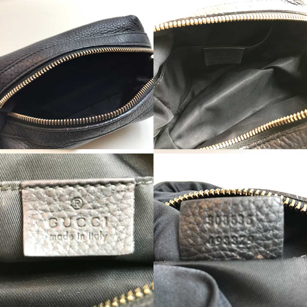 Gucci Leather Soho Cosmetic Pouch 308636 in Very Good Condition