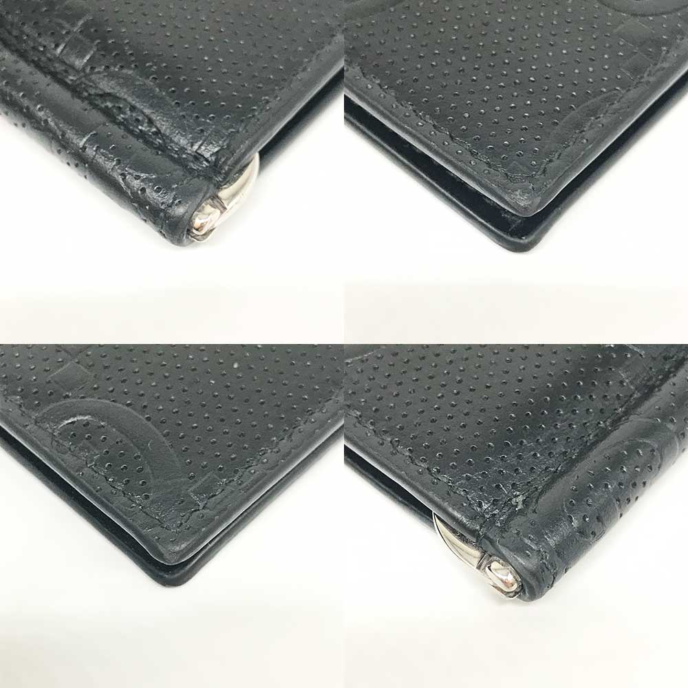 Gucci Leather Money Clip Wallet Black in Very Good Condition