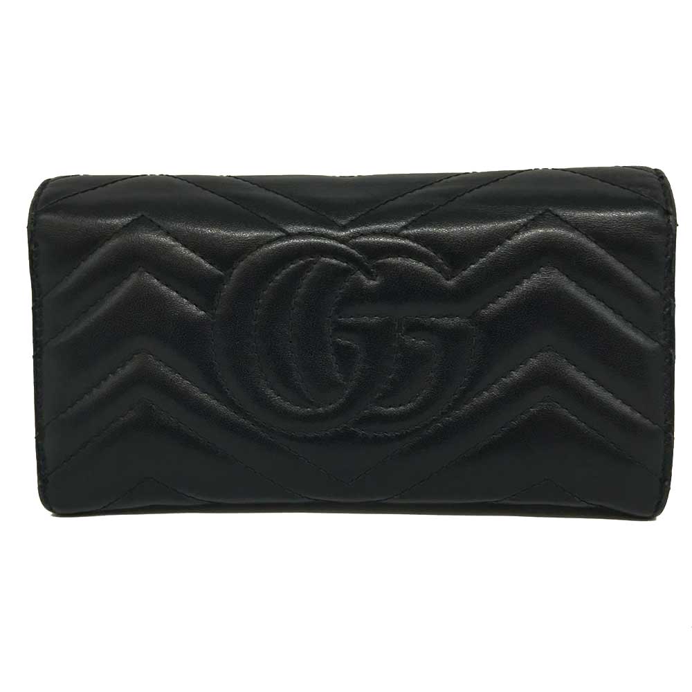 Gucci GG Marmont Leather Continental Wallet 443436 in Very Good Condition