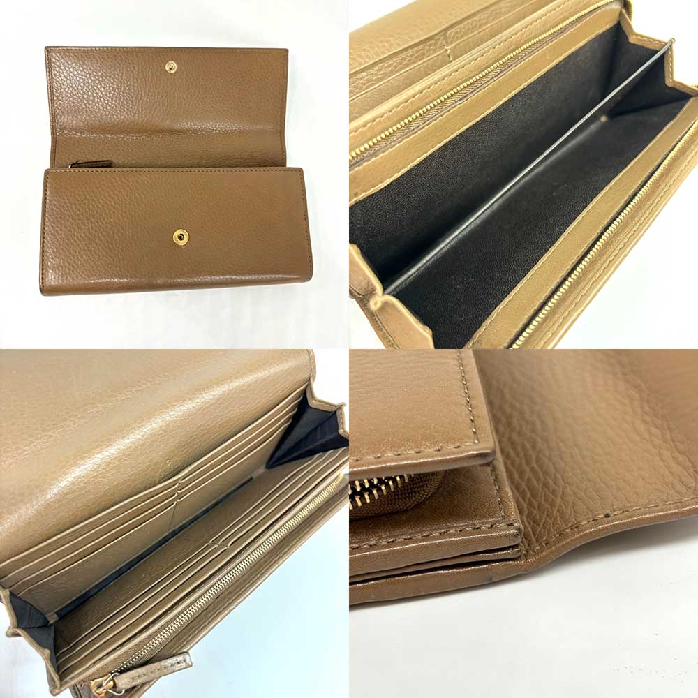 Gucci Leather Horsebit Long Wallet 257124