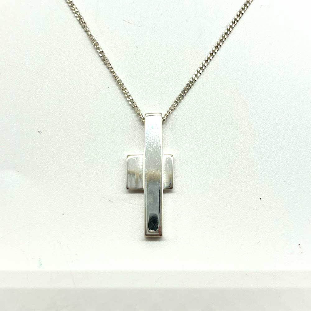 Gucci Silver Cross Necklace Ag925 Pendant Chain