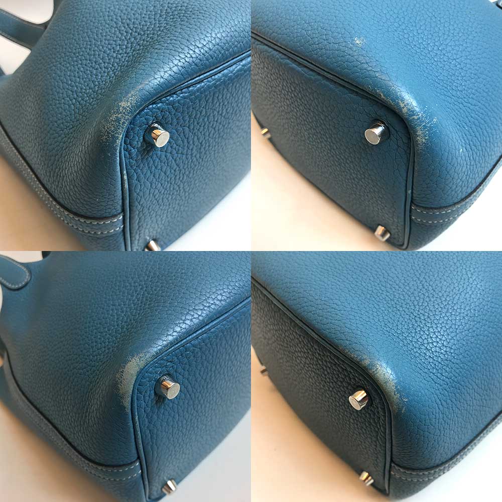 Hermes Picotin Lock PM Handbag Blue Jean