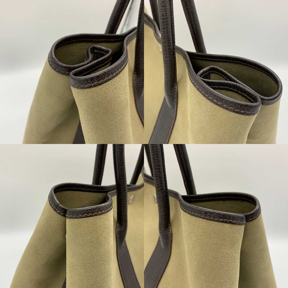 Hermes Garden Party PM Handbag Khaki in Very Good Condition